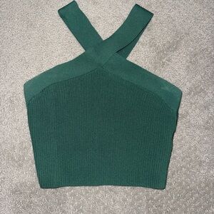 ARTIZIA Babaton Forest Green Cross-Strap Tank Top